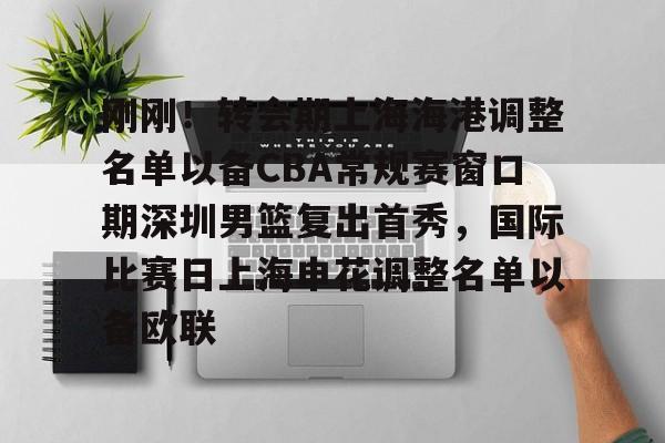 包含刚刚！转会期上海海港调整名单以备CBA常规赛窗口期深圳男篮复出首秀，国际比赛日上海申花调整名单以备欧联的词条